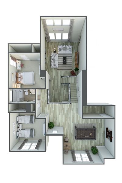 2D floor plan layout for the Verdin by Tri Pointe Homes in Pecan Ridge, Fulshear, TX (Image 5).