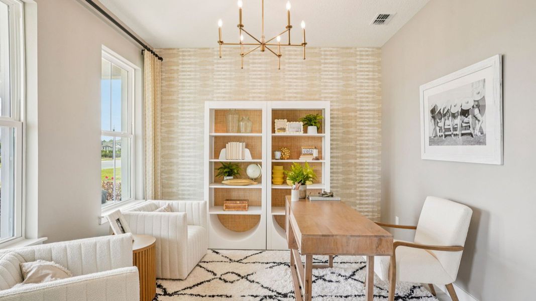 Representative furnished interior of a home built from the Sweetgum by DRB Homes in Ardisia Park, New Smyrna Beach (Image 36).
