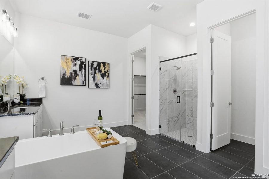 Furnished interior view inside a new home in Kinder Ranch - 70', San Antonio (Image 9).