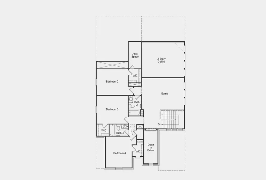 2D floor plan layout of this home in The Ranch at Uptown Celina 55s, Celina, TX (Image 7).