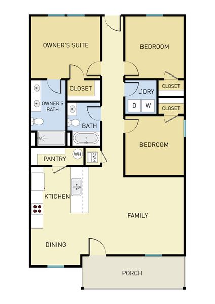 2D floor plan layout of this home in , Crestview, FL (Image 3).