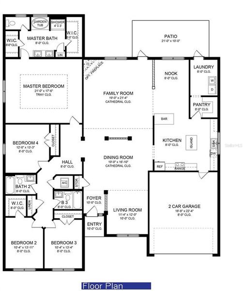 2D floor plan layout of this home in , North Port, FL (Image 2). 2D floor plan layout of this home in , North Port, FL (Image 2).