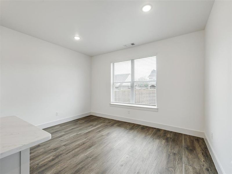 Breakfast room with recessed lighting Breakfast room with recessed lighting