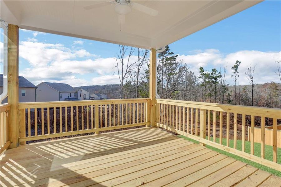 Exterior details and patio area of a home in Cambridge, Flowery Branch (Image 24).