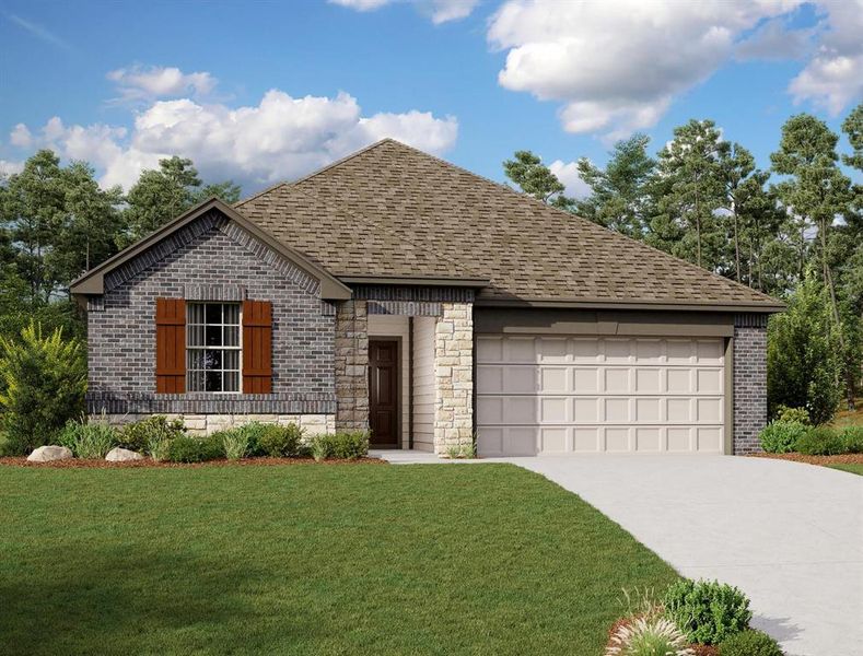 Welcome home to 31747 Redbud Blossom Lane located in the community of The Meadows at Imperial Oaks zoned to Conroe ISD.