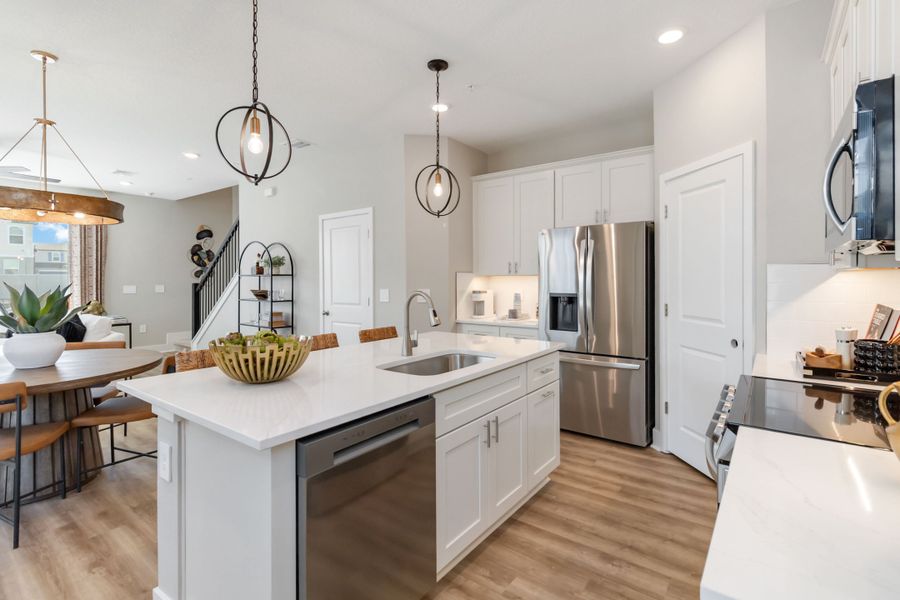 Abundant Countertop and Cabinets