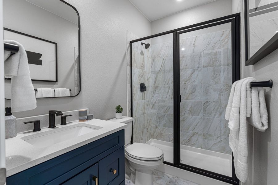 Furnished interior view inside a new home in Trailstone, Arvada (Image 35).