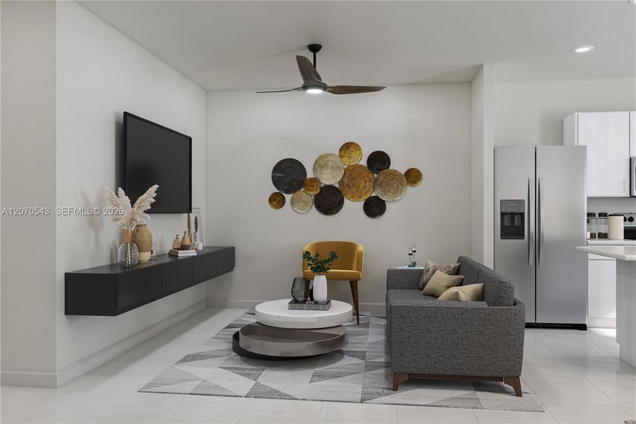 Furnished interior view inside a new home in Villas De San Diego, Miami (Image 5).