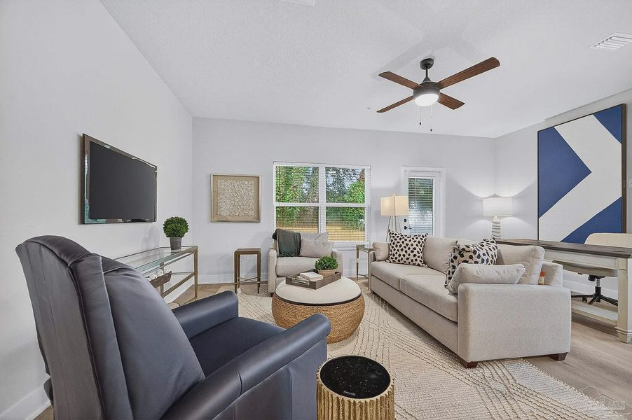 Furnished interior view inside a new home in Cypress Hollow, Pensacola (Image 16). Furnished interior view inside a new home in Cypress Hollow, Pensacola (Image 16).