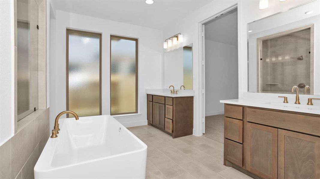 Furnished interior view inside a new home in Trinity Falls, McKinney (Image 8).