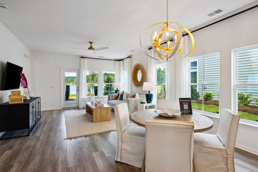 Furnished interior view inside a new home in Sweetgrass at Summers Corner, Summerville (Image 17).