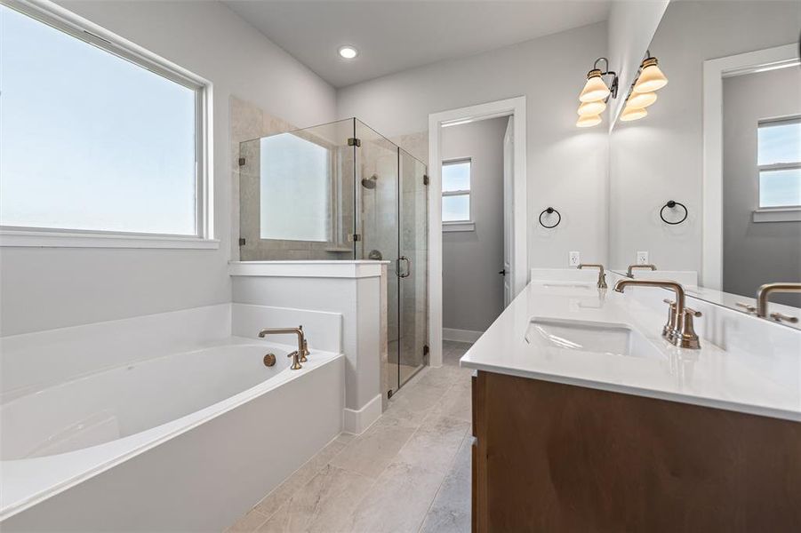 Furnished interior view inside a new home in Rocky Top, Krum (Image 16). Furnished interior view inside a new home in Rocky Top, Krum (Image 16).