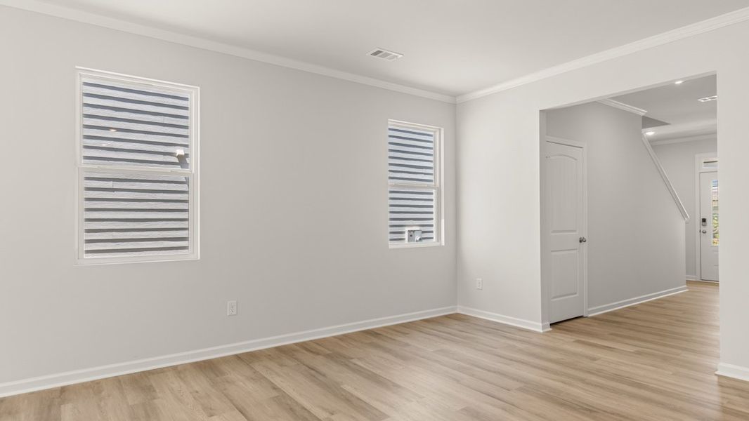 Representative unfurnished interior of a home built from the Robie by D.R. Horton in Braselton Village, Braselton (Image 14). Representative unfurnished interior of a home built from the Robie by D.R. Horton in Braselton Village, Braselton (Image 14).