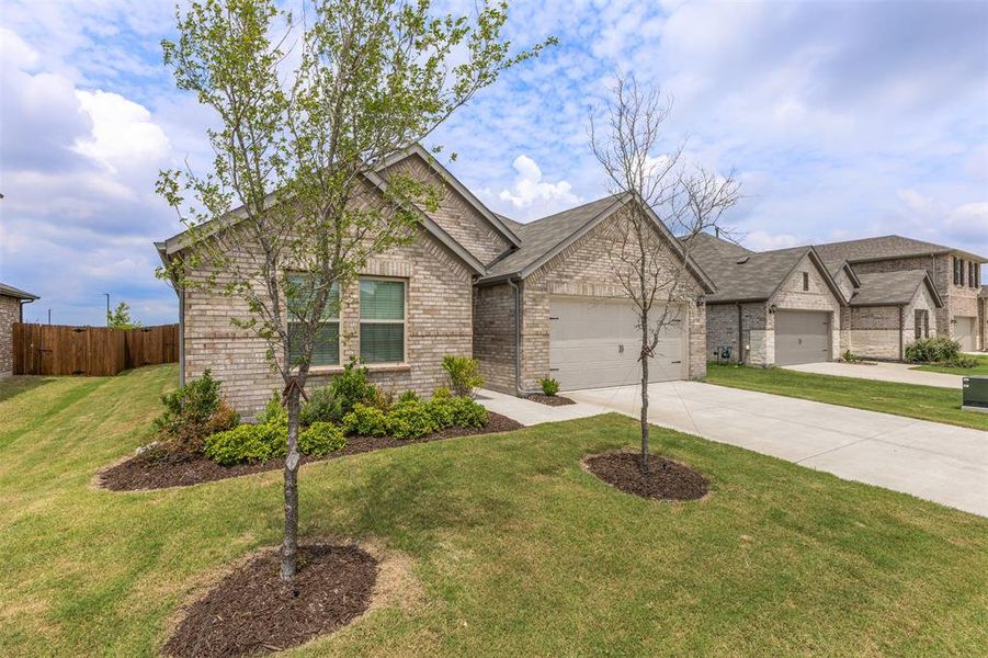 Front exterior of a new home in Verandah, Royse City, TX, highlighting curb appeal (Image 19).
