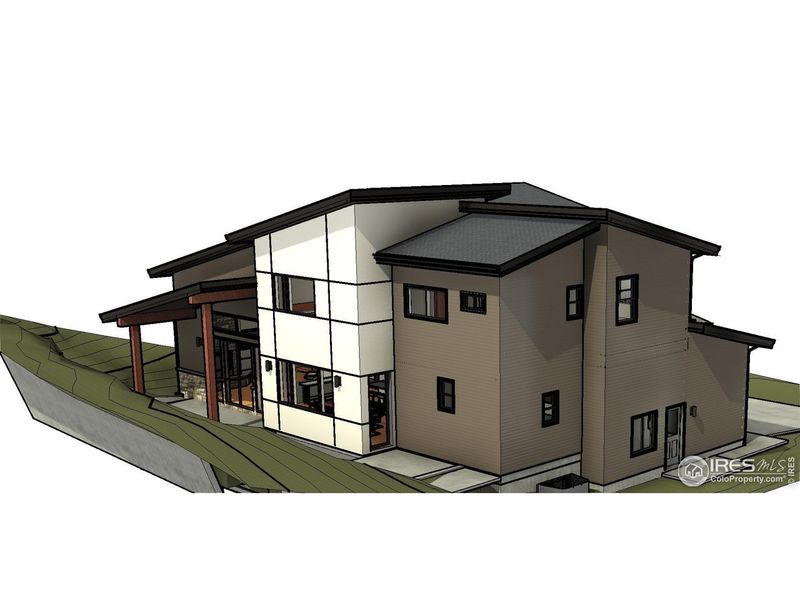 Exterior rendering of this home design in , Lyons, CO (Image 7).