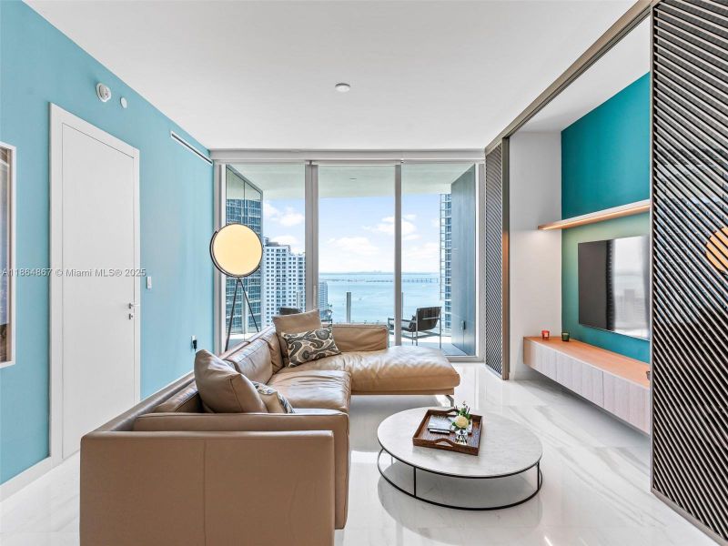 Furnished interior view inside a new home in , Miami (Image 43).