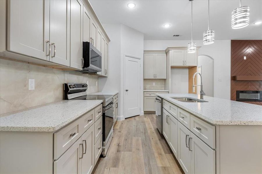 Furnished interior view inside a new home in , Fort Worth (Image 9). Furnished interior view inside a new home in , Fort Worth (Image 9).