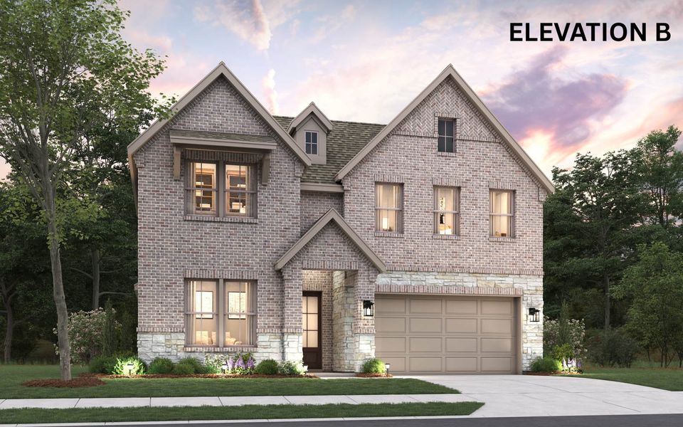 Representative exterior photo of a completed home built from the Wheeler by Cambridge Homes in Ribbonwood, Aubrey, TX (Image 20). Representative exterior photo of a completed home built from the Wheeler by Cambridge Homes in Ribbonwood, Aubrey, TX (Image 20).