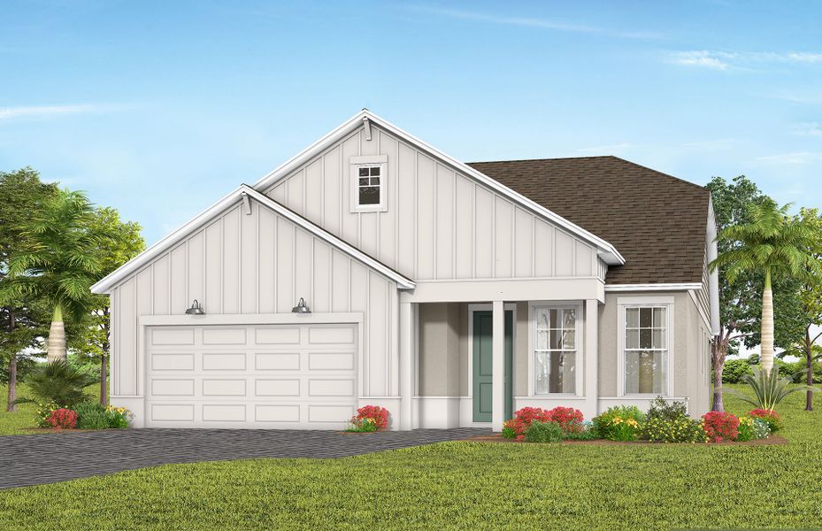 Representative exterior photo of a completed home built from the Mainstay Grand by Del Webb in Del Webb Lakehaven, Clermont, FL (Image 13).