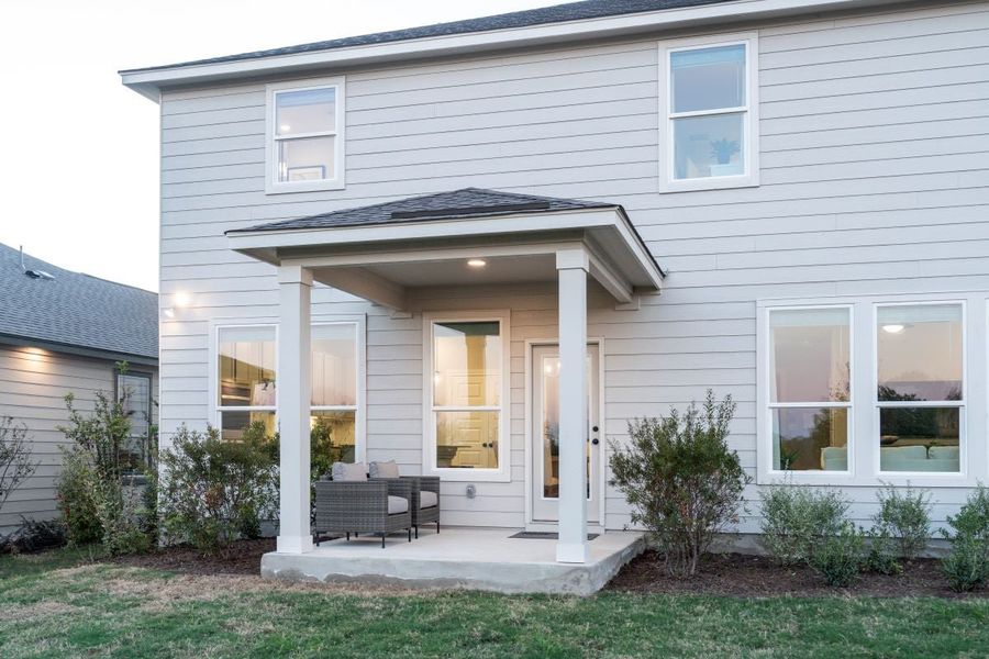 Covered back patio Covered back patio