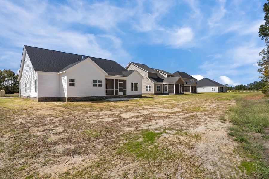 Exterior details and patio area of a home in The Preserve at Langston, Winterville (Image 32).