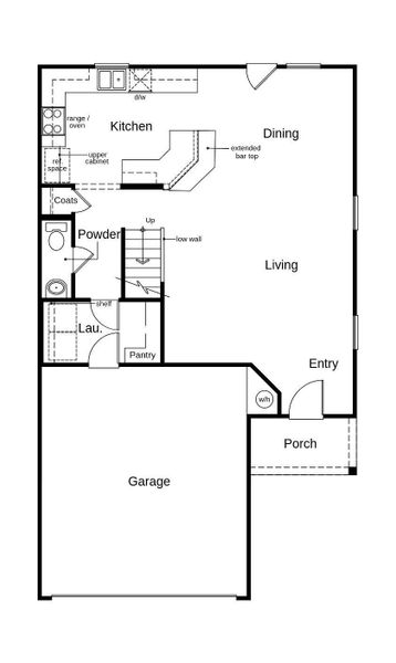 This floor plan features 3 bedrooms, 2 full baths, 1 half bath, and over 1,900 square feet of living space.