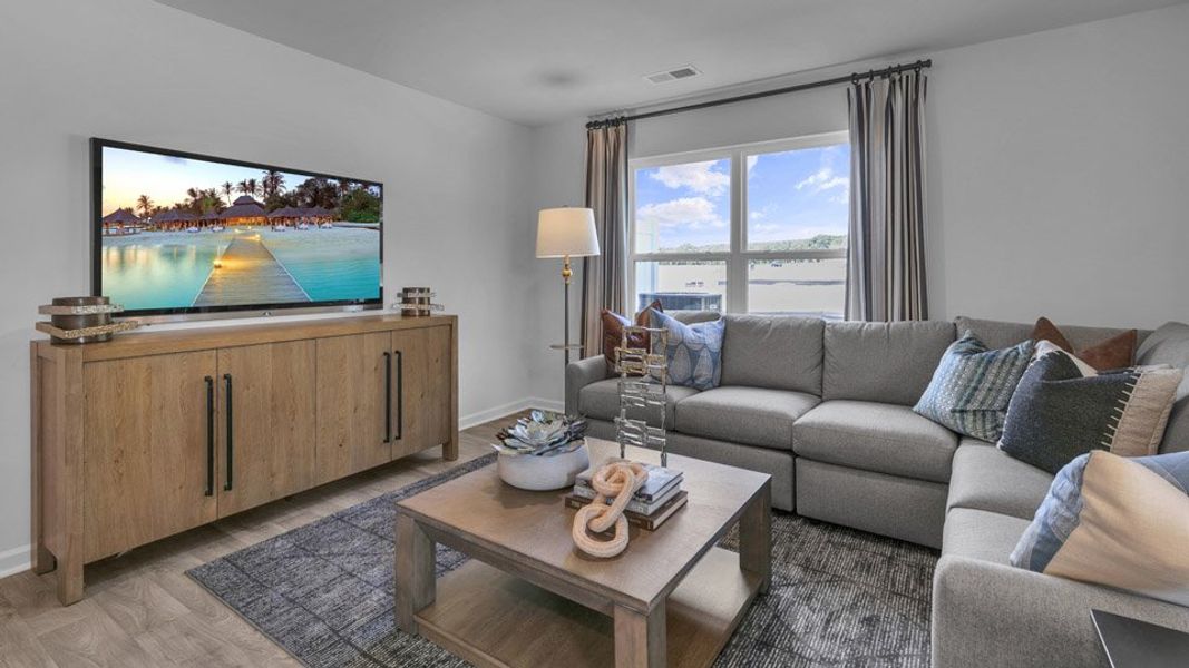 Furnished interior view inside a new home in The Townes at Hunter Hill, Rocky Mount (Image 11).