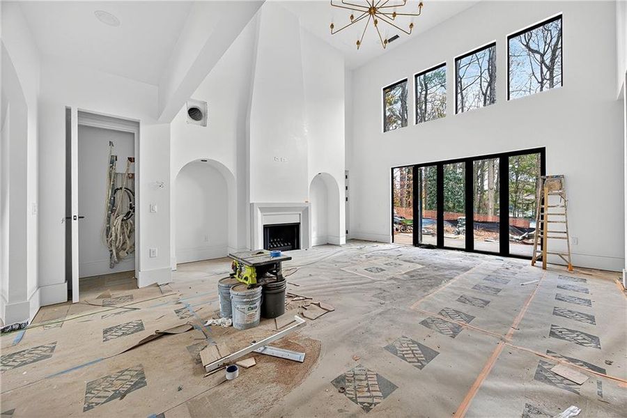 In-progress construction of a new home in , Alpharetta, GA (Image 25).