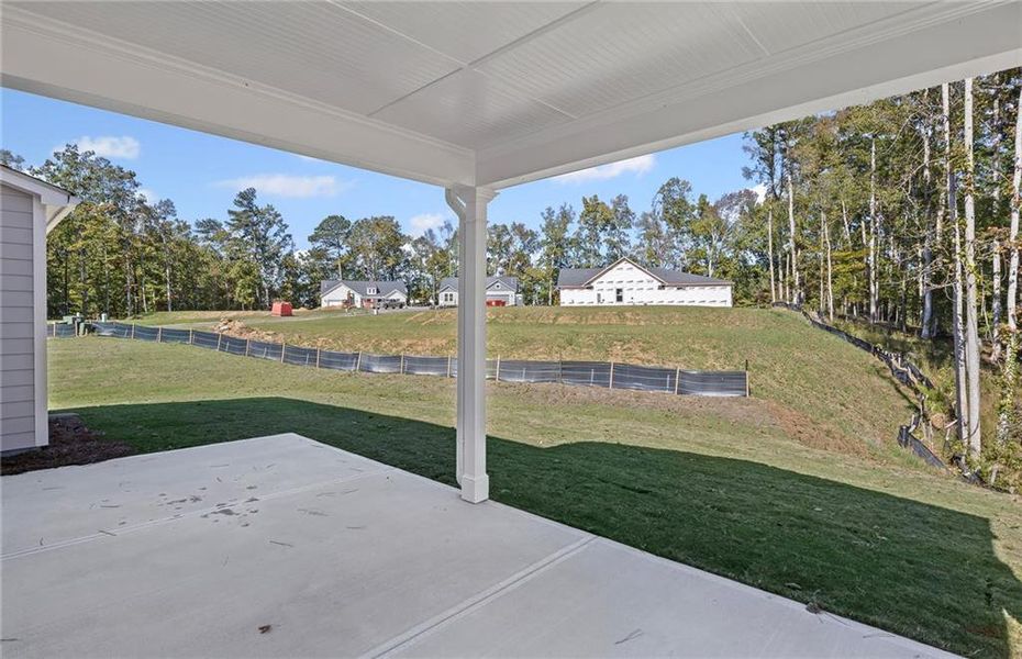Exterior details and patio area of a home in Watermist at Mirror Lake, Villa Rica (Image 2).