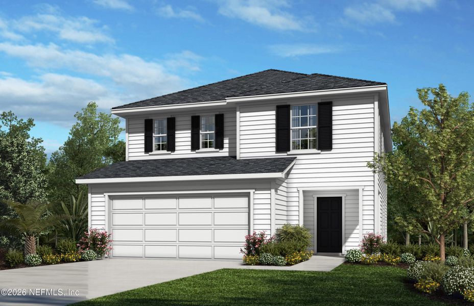 Front exterior of a new home in , Jacksonville, FL, highlighting curb appeal (Image 1). Front exterior of a new home in , Jacksonville, FL, highlighting curb appeal (Image 1).