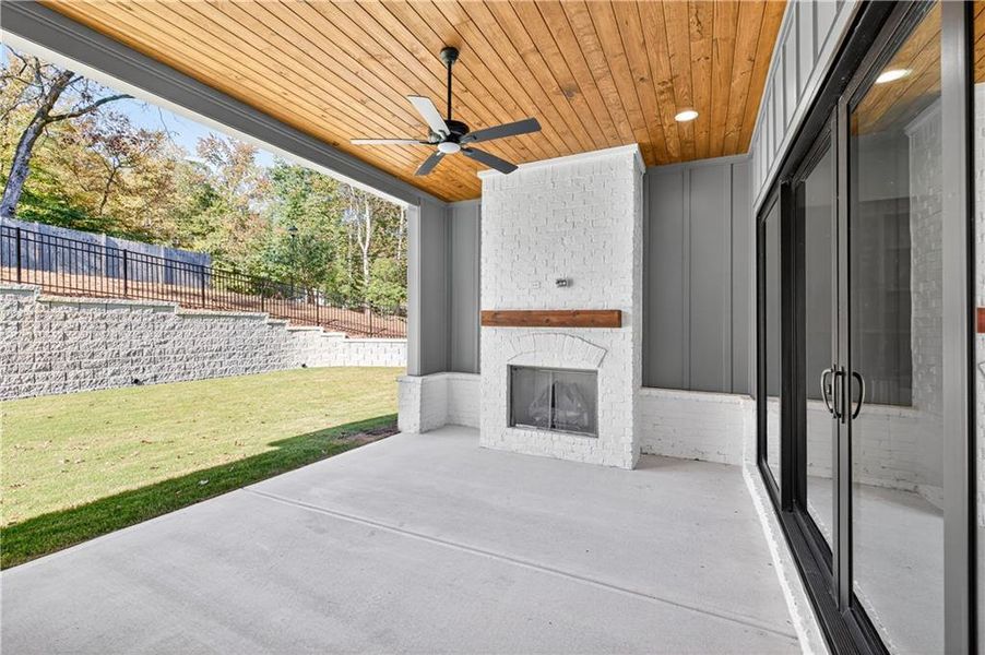 Exterior details and patio area of a home in Town Farms, Peachtree Corners (Image 32).
