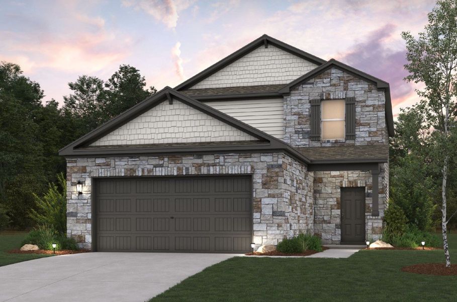 A house with a garage. A house with a garage.