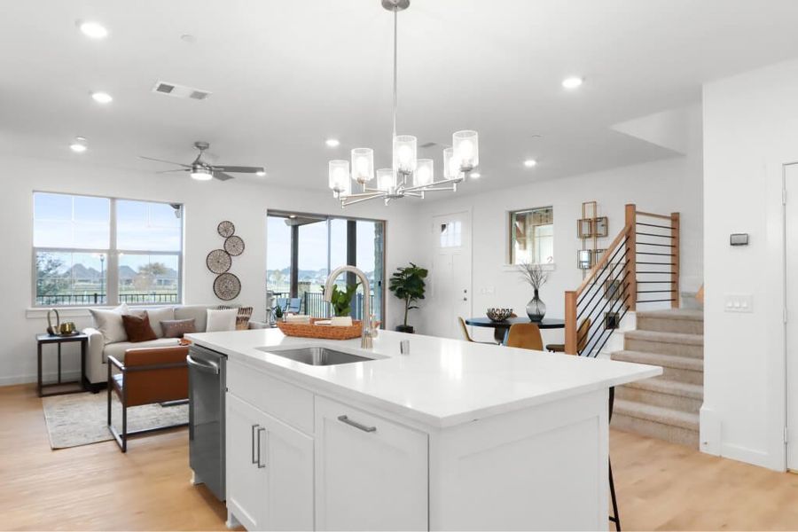 Furnished interior view inside a new home in The Tribute, The Colony (Image 5).
