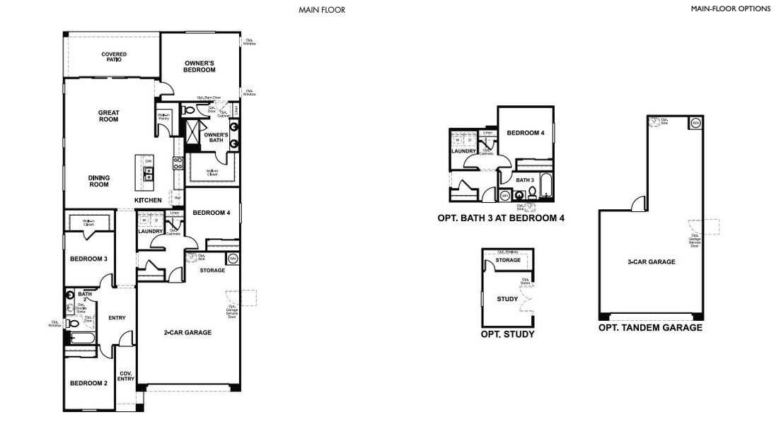 2D floor plan layout for the Larimar by Richmond American Homes in Seasons at Verrado II, Buckeye, AZ (Image 4).