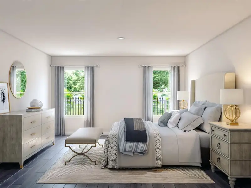 Furnished interior in a model home at Still Water Lake in Godley (Image 4).