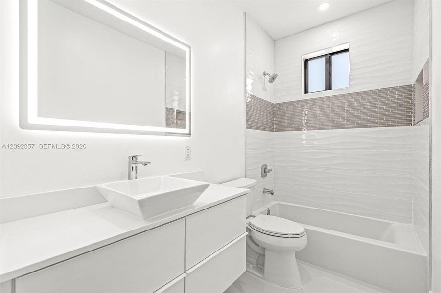 Furnished interior view inside a new home in , Miami (Image 12).