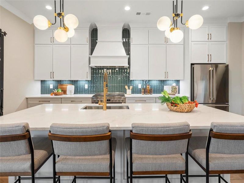 Furnished interior view inside a new home in , Suwanee (Image 48).