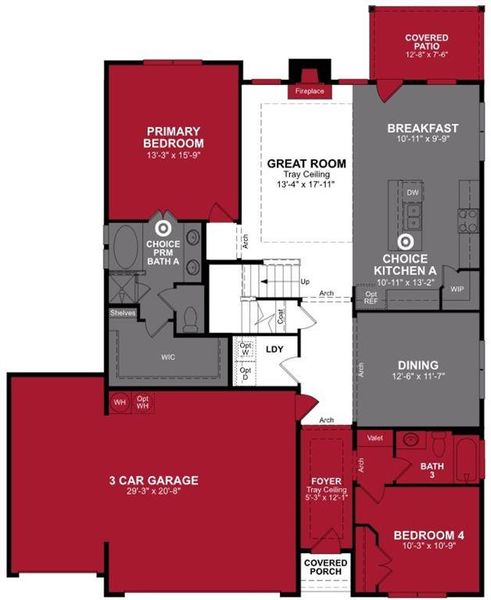 Beazer Homes Brookeville Estates Avalon floorplan