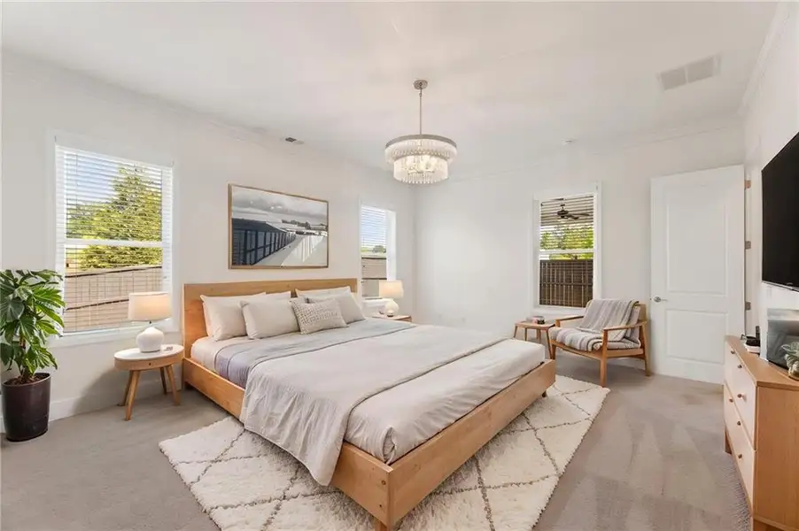 Furnished interior view inside a new home in Courtyards at Traditions, Cumming (Image 11).
