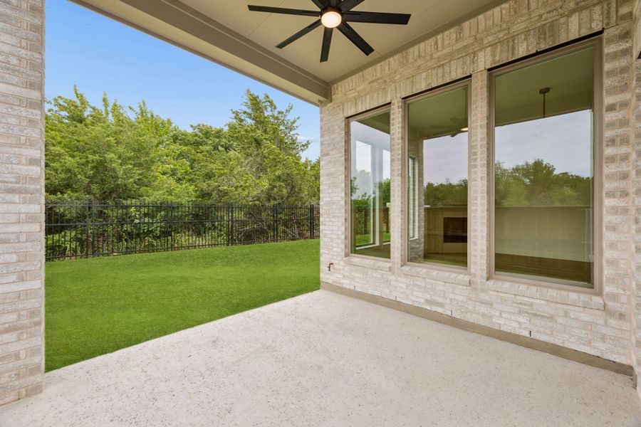 Exterior details and patio area of a home in The Parks at Wilson Creek, Celina (Image 3). Exterior details and patio area of a home in The Parks at Wilson Creek, Celina (Image 3).