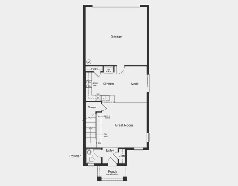 2D floor plan layout for the Plan 1573 by KB Home in Canoe Creek Reserve I, St. Cloud, FL (Image 3). 2D floor plan layout for the Plan 1573 by KB Home in Canoe Creek Reserve I, St. Cloud, FL (Image 3).