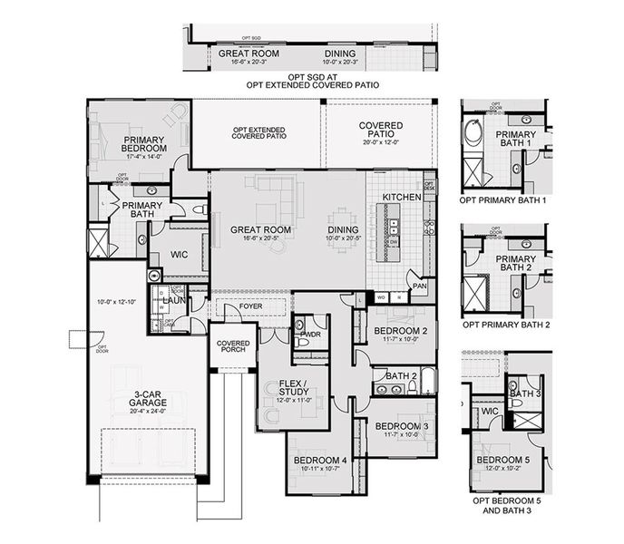 2D floor plan layout for the 2491 by Homes by Towne in Salero, Laveen, AZ (Image 3).
