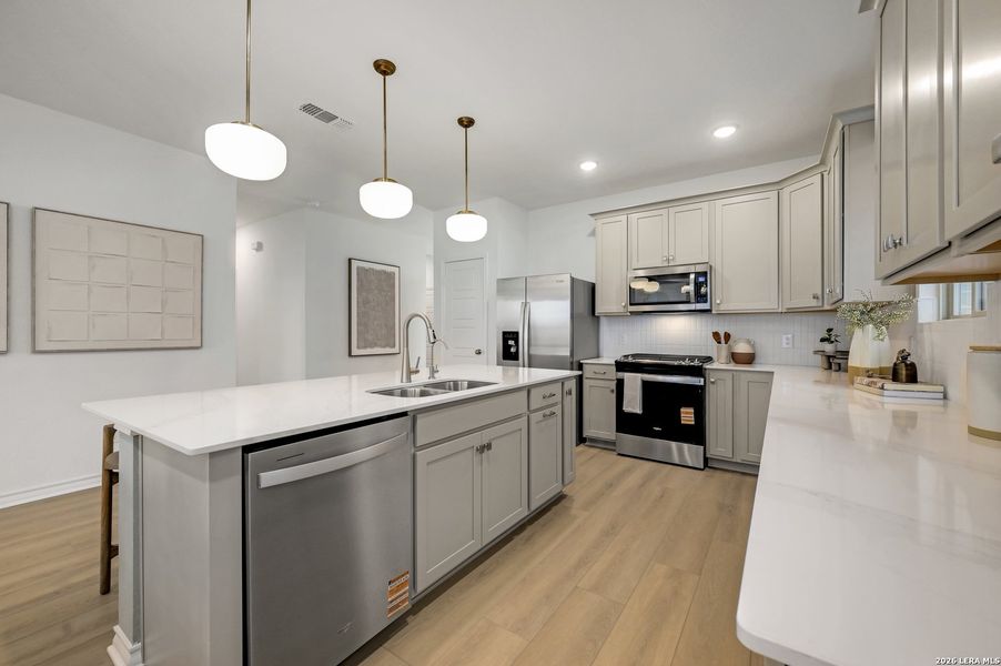 Furnished interior view inside a new home in Nopal Valley, San Antonio (Image 24).