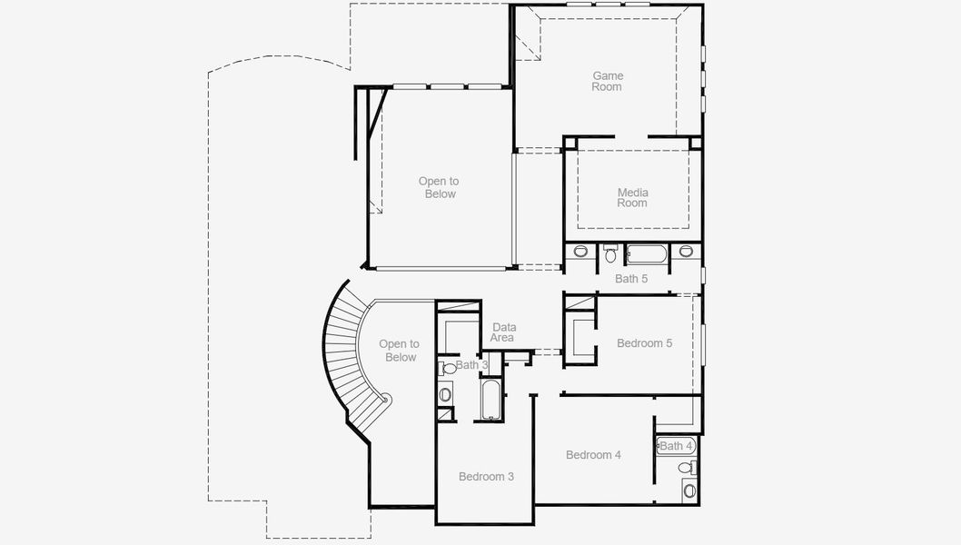 2D floor plan layout for the Dimmitt by Coventry Homes in Valencia 70', Manvel, TX (Image 2). 2D floor plan layout for the Dimmitt by Coventry Homes in Valencia 70', Manvel, TX (Image 2).