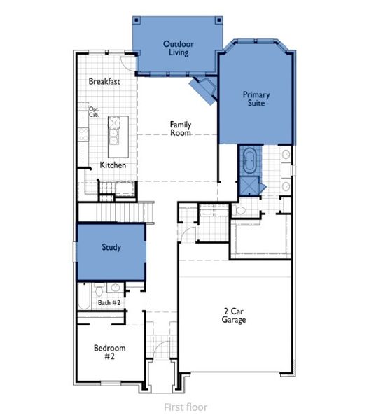 2D floor plan layout of this home in The Parks at Wilson Creek: 50ft. lots, Celina, TX (Image 3). 2D floor plan layout of this home in The Parks at Wilson Creek: 50ft. lots, Celina, TX (Image 3).