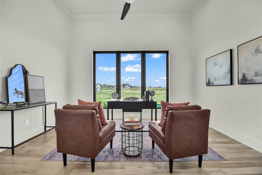 Furnished interior view inside a new home in , Aledo (Image 30).