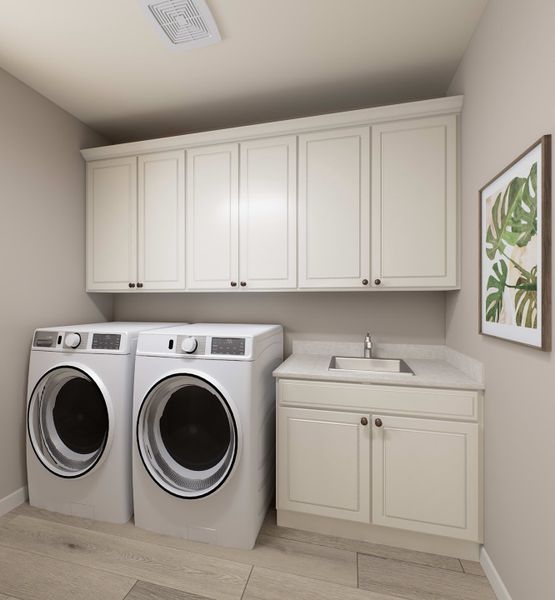 Representative furnished interior of a home built from the Ventana Plan 4507 by Tri Pointe Homes in Waterston Central, Gilbert (Image 31).