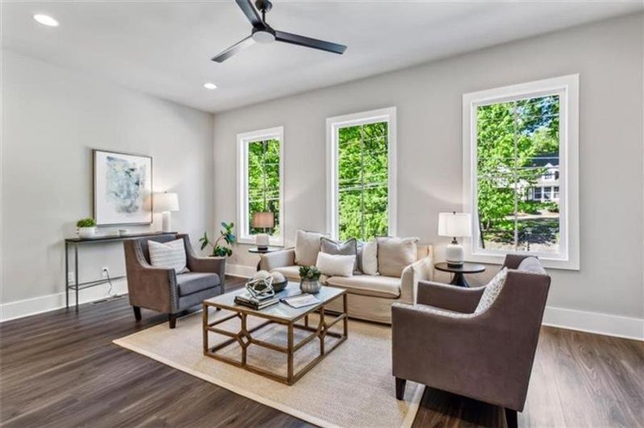 Furnished interior view inside a new home in , Atlanta (Image 10). Furnished interior view inside a new home in , Atlanta (Image 10).