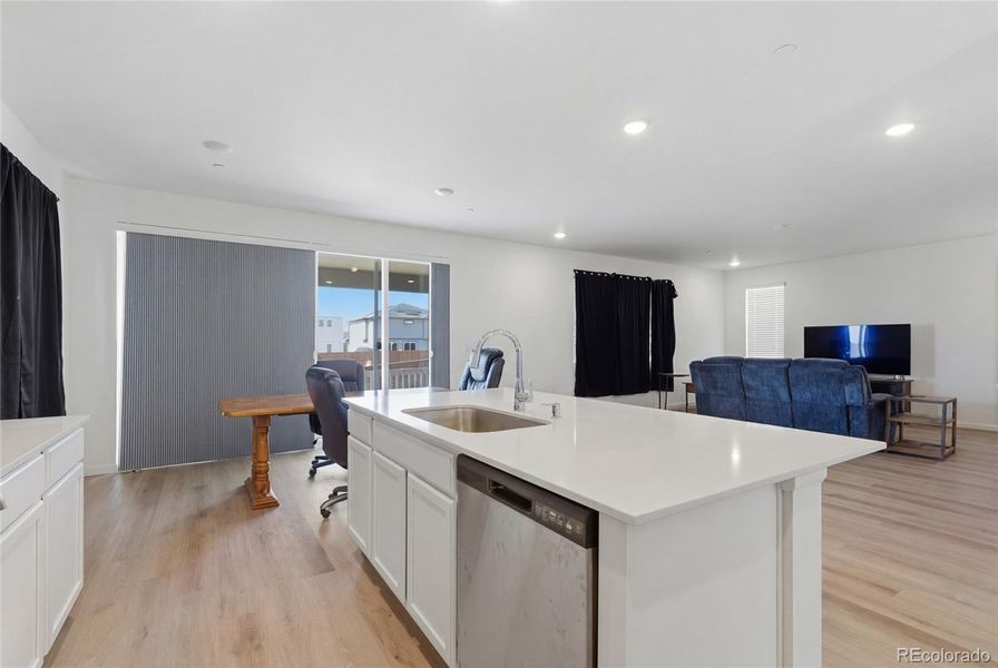Furnished interior view inside a new home in Crossway at Second Creek, Commerce City (Image 7). Furnished interior view inside a new home in Crossway at Second Creek, Commerce City (Image 7).