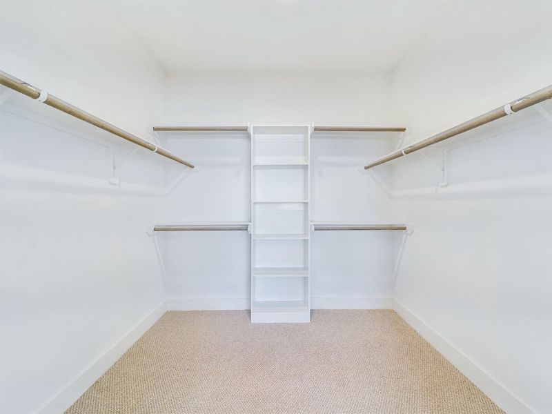 Big primary walk-in closet!